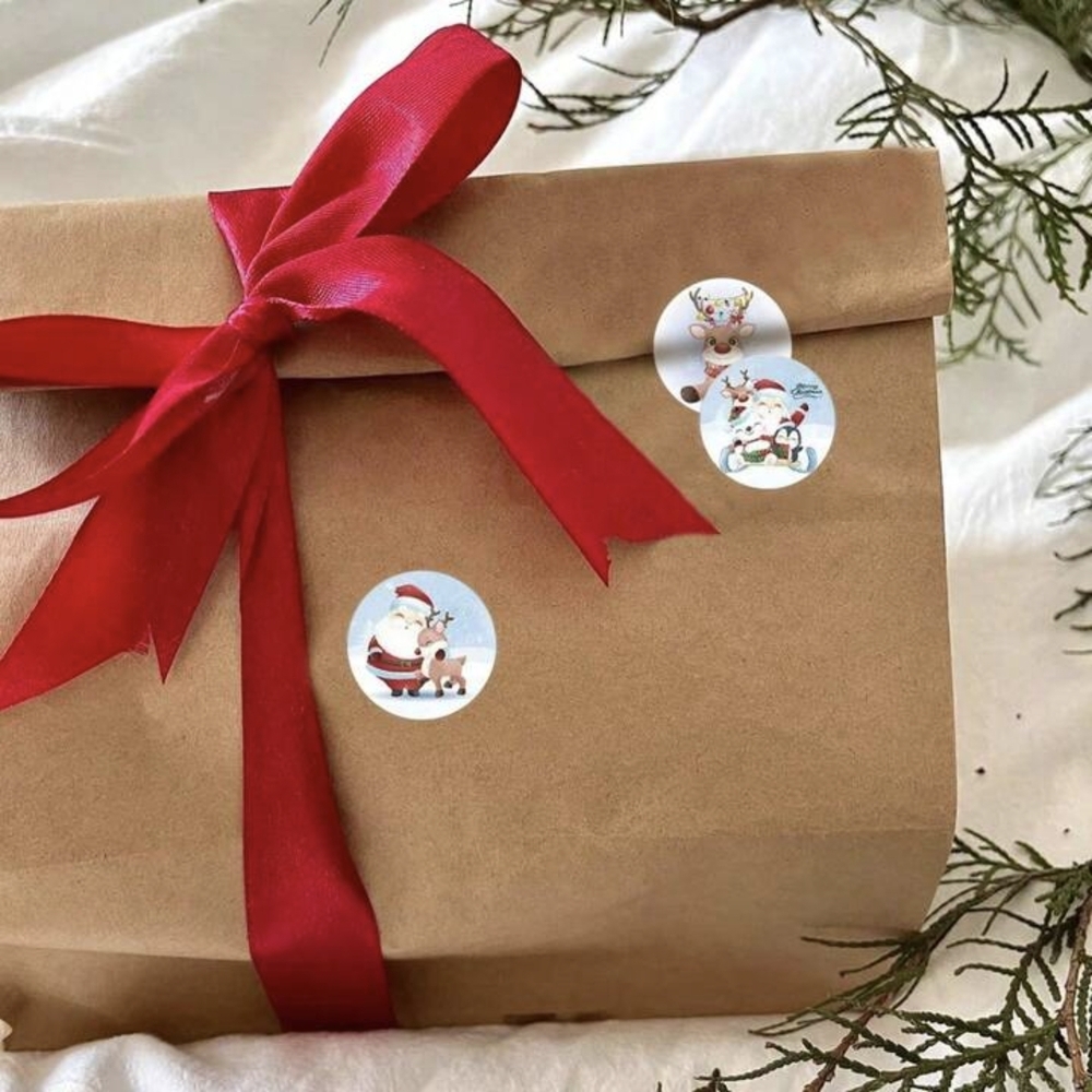 Holiday Assorted Stickers 1" - 500 Count NIP - Picture 3 of 5